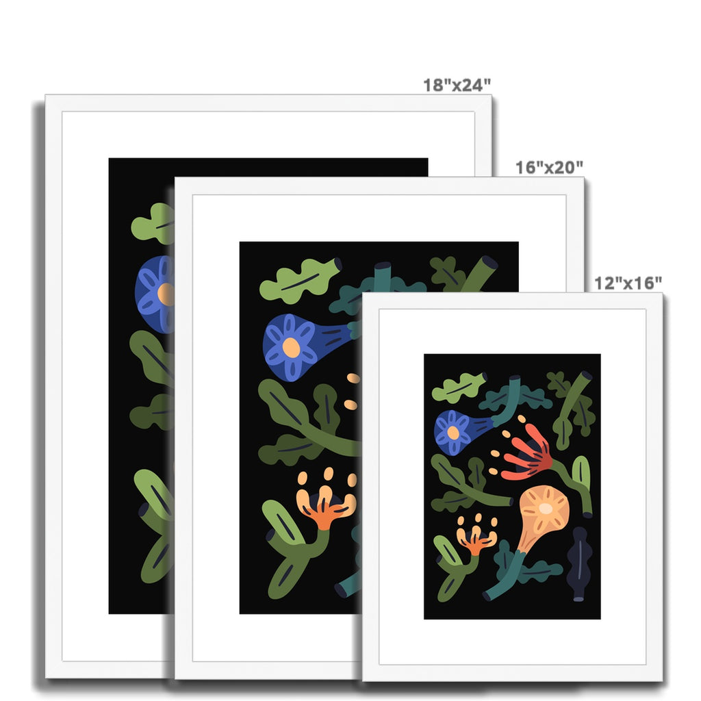 Wattle Designs frame sizes white